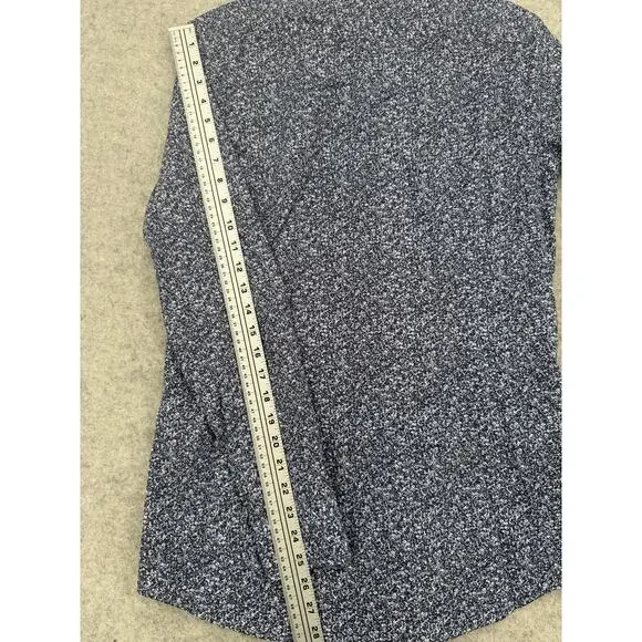 NWT Hugo Boss Kenno Dark Blue Cotton Floral Slim Fit Dress Shirt Size US 15 - Picture 11 of 12